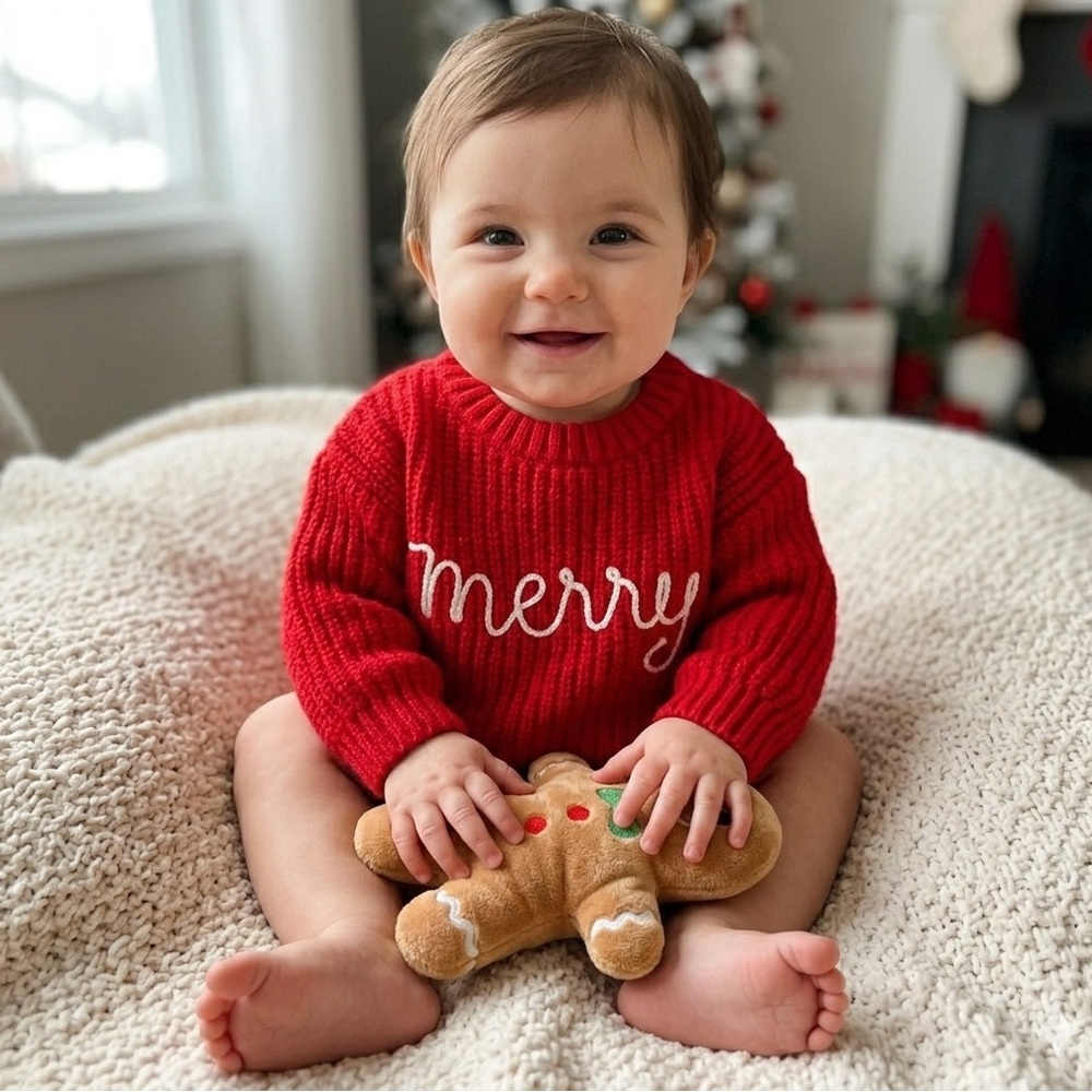 Old Navy Festive Red Kids Sweater